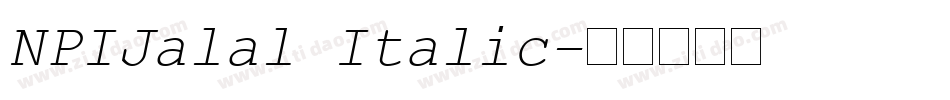 NPIJalal Italic字体转换